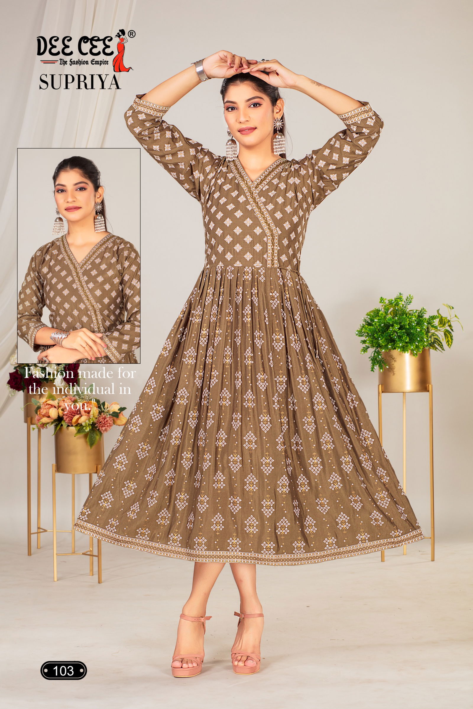 Supriya By Deecee Dobby Digital Printed Kurti Wholesale Shop In Surat
